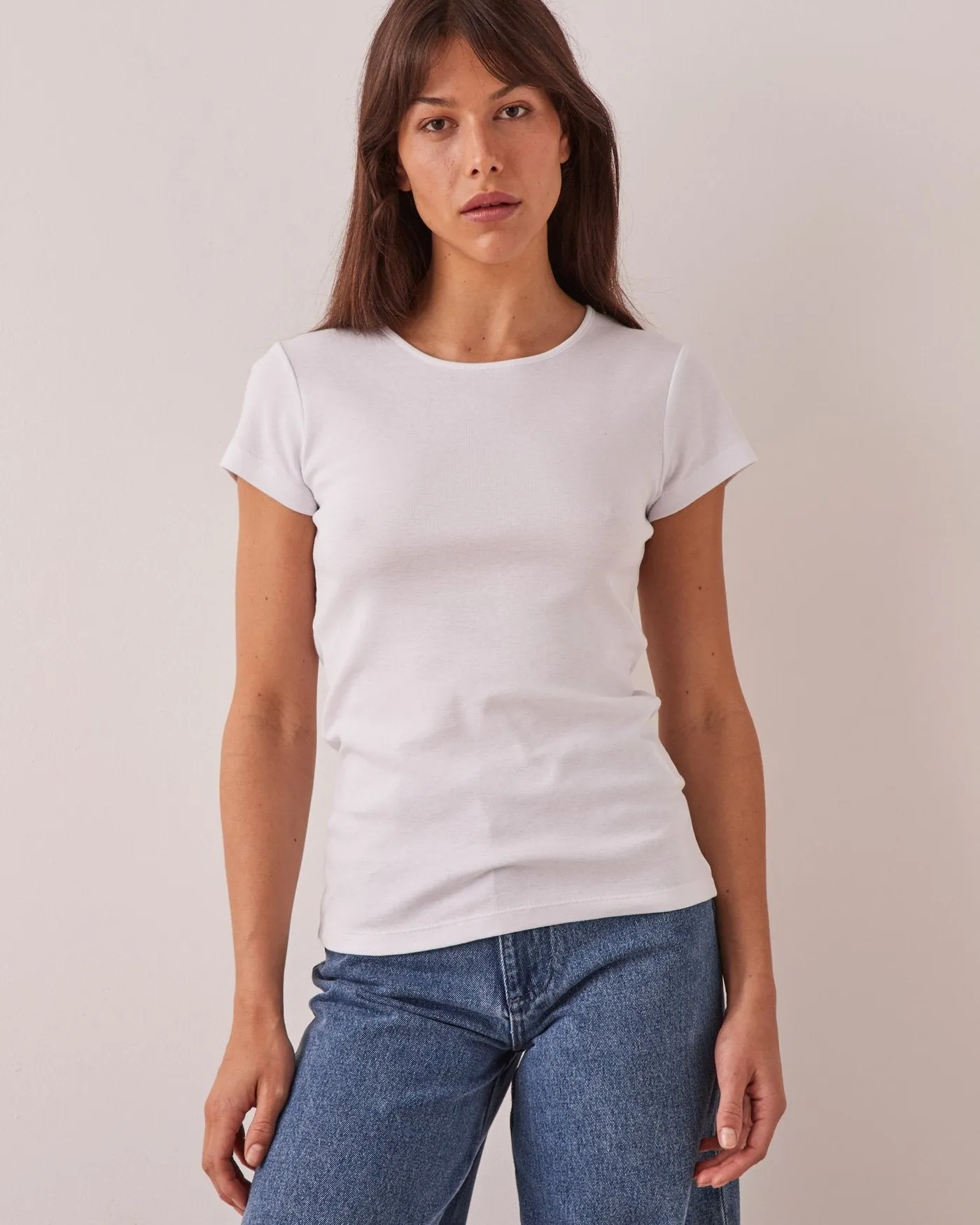 Kai White Rib Tee