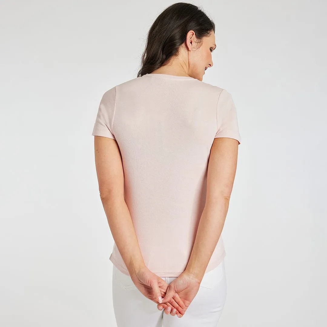 Ladies Essential Crew Neck Tee Light Pink