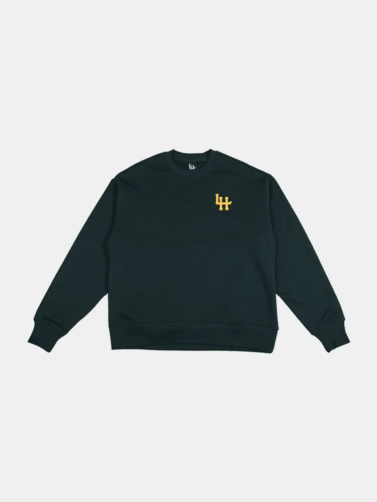 LH Big Logo Crew - Forest Green