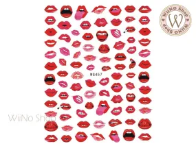 Lips Adhesive Nail Art Sticker - 1 pc (WG457)