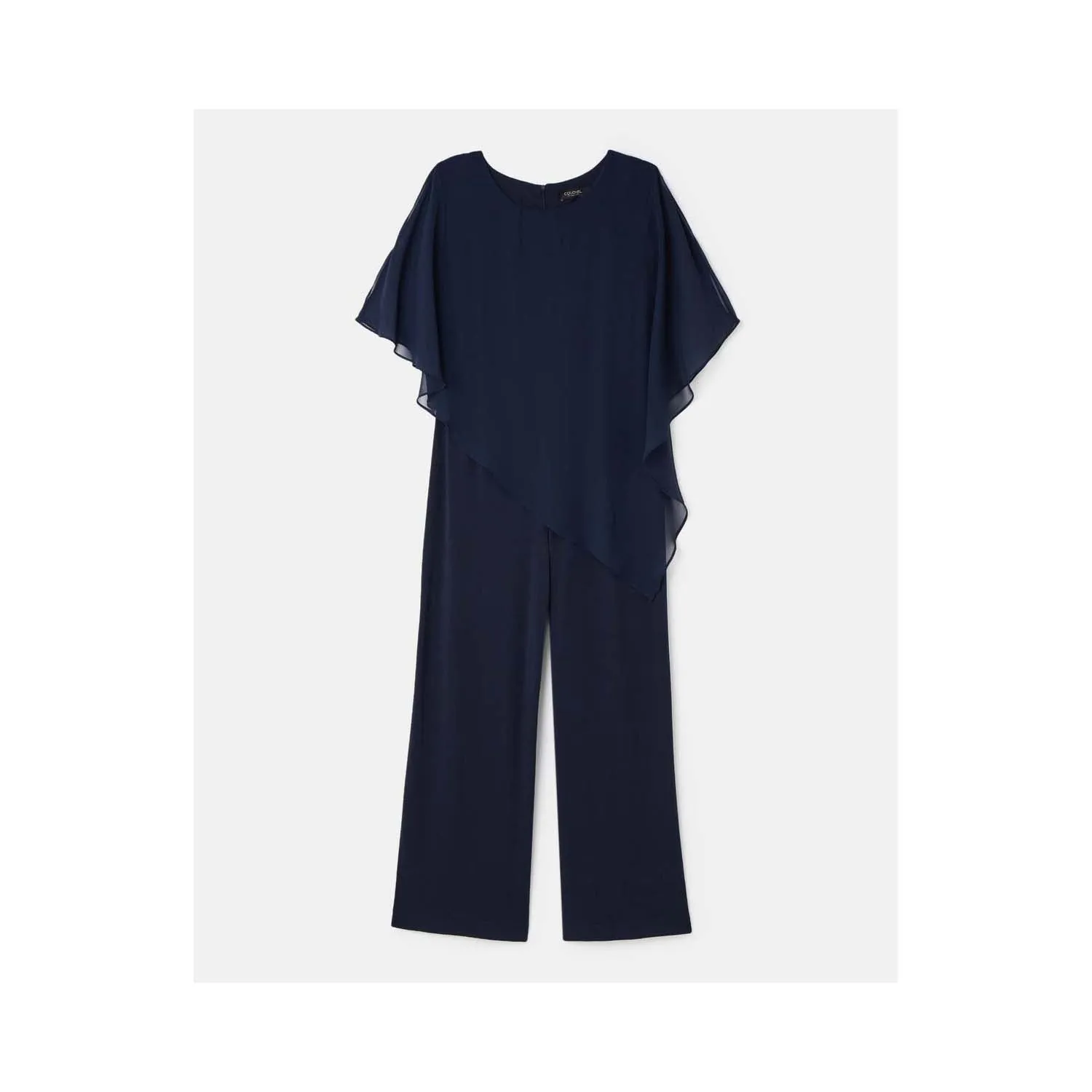 Long Jumpsuit With Cape - Blue