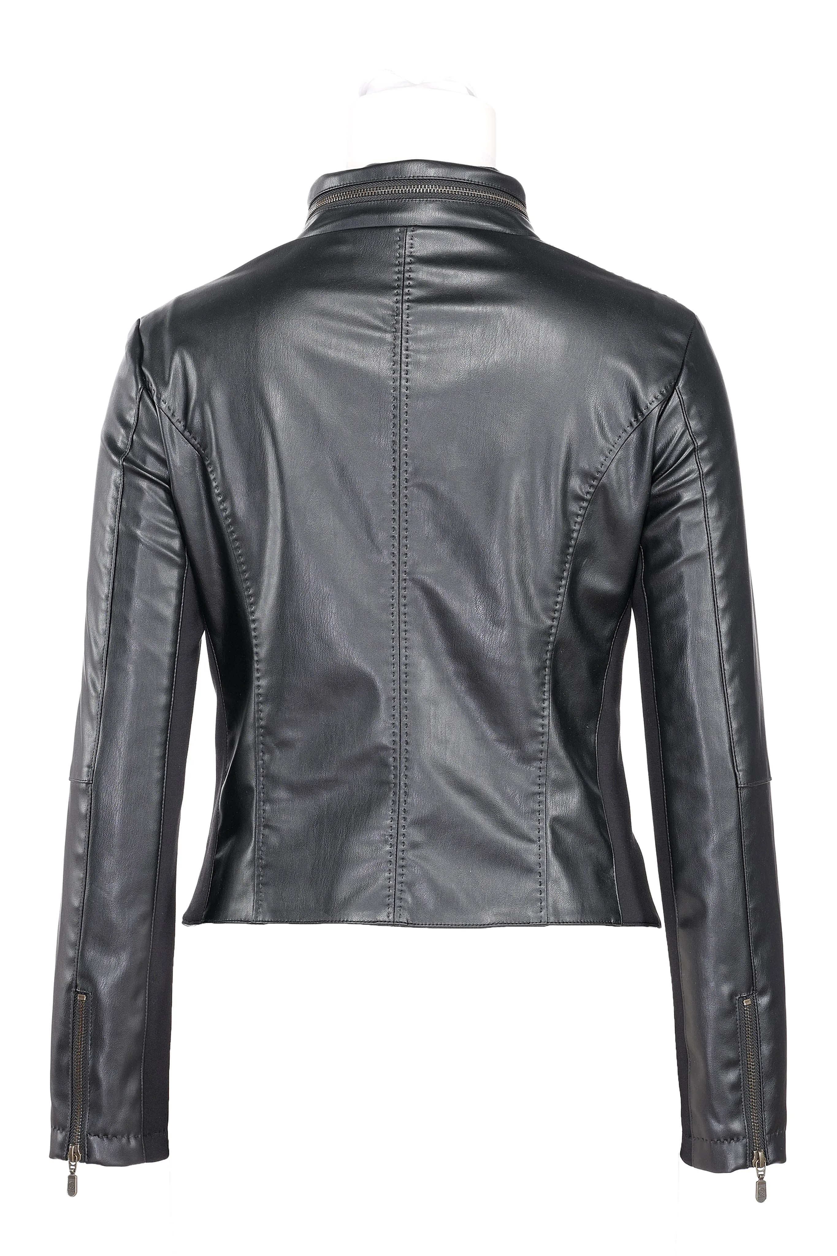 LONSDALE II recycled vegan leather biker jacket