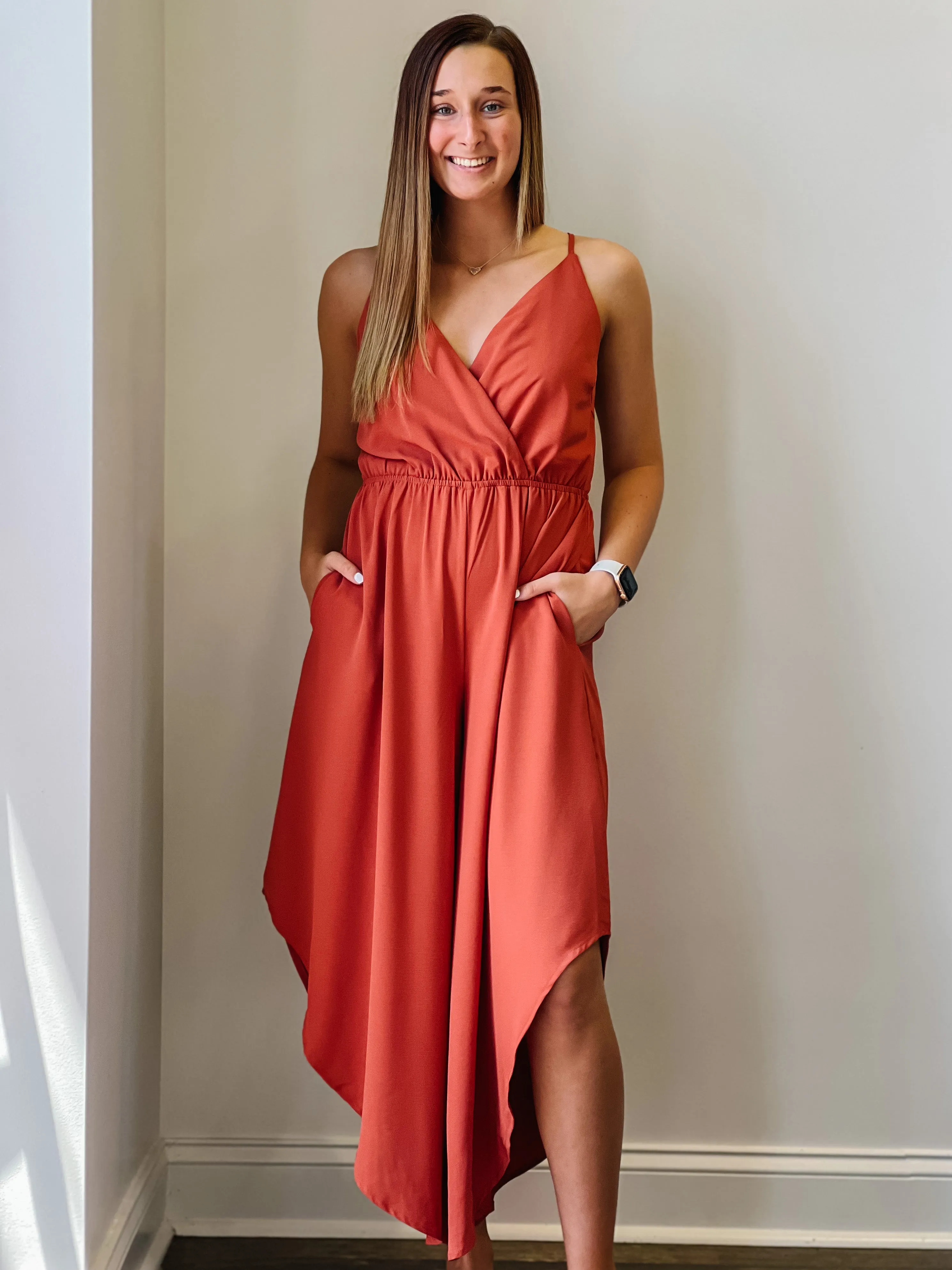 Lottie Flowy Surplice Jumpsuit