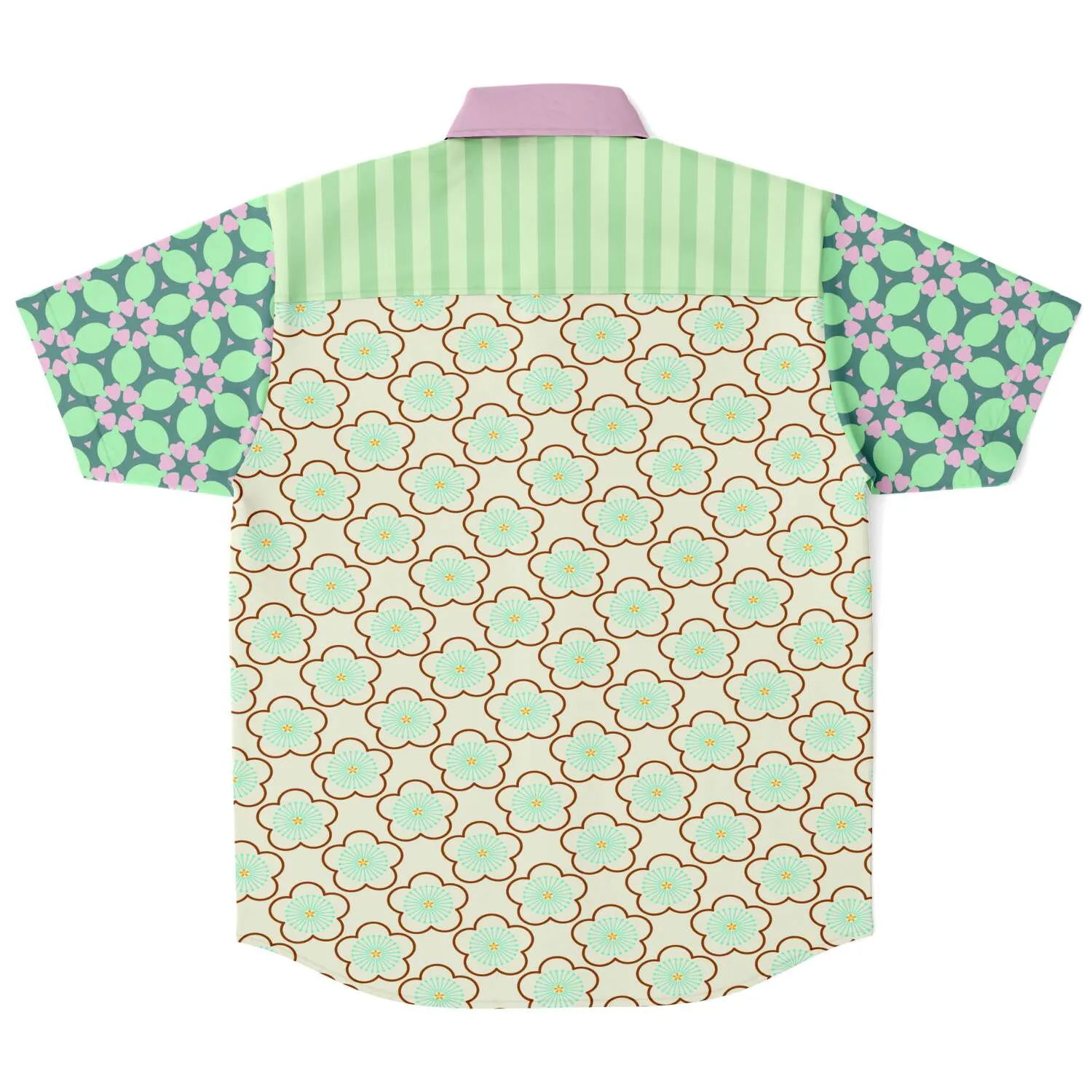 Melon Balls Short Sleeve Button Down Shirt