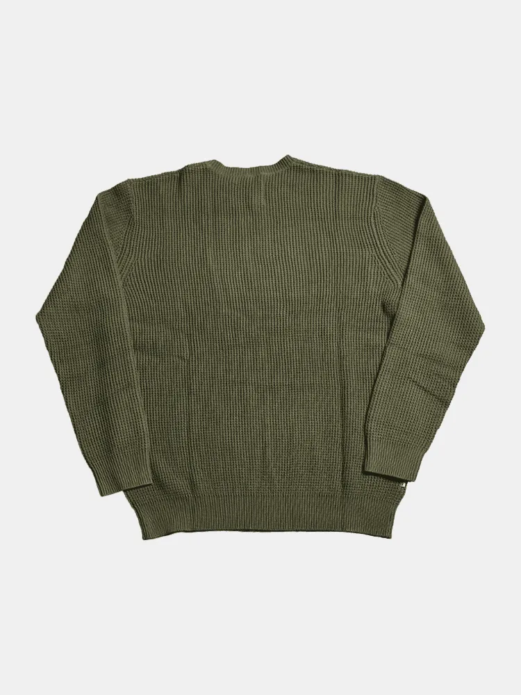 Misfit Downer Cables Knit Crew - Khaki