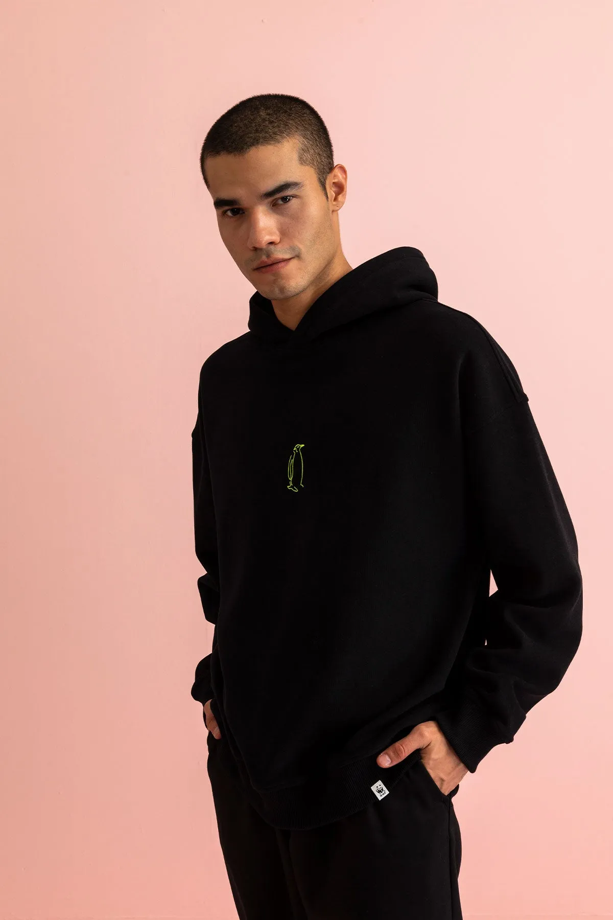 mparator Penguen Super Soft Hoodie - Siyah