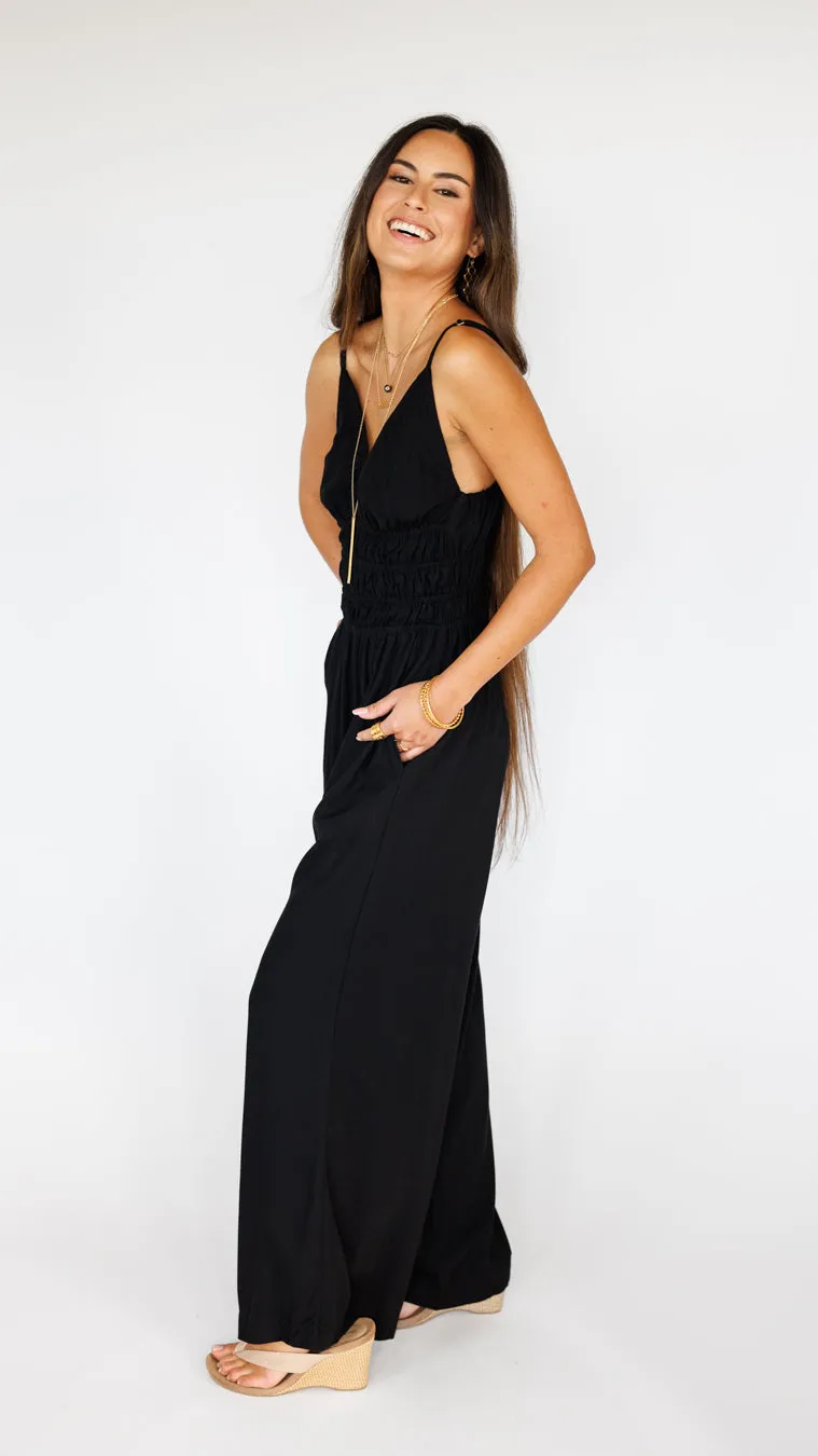 Opal Jumpsuit / Solid Black