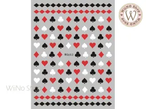 Poker Pattern Adhesive Nail Art Sticker - 1 pc (WG653)