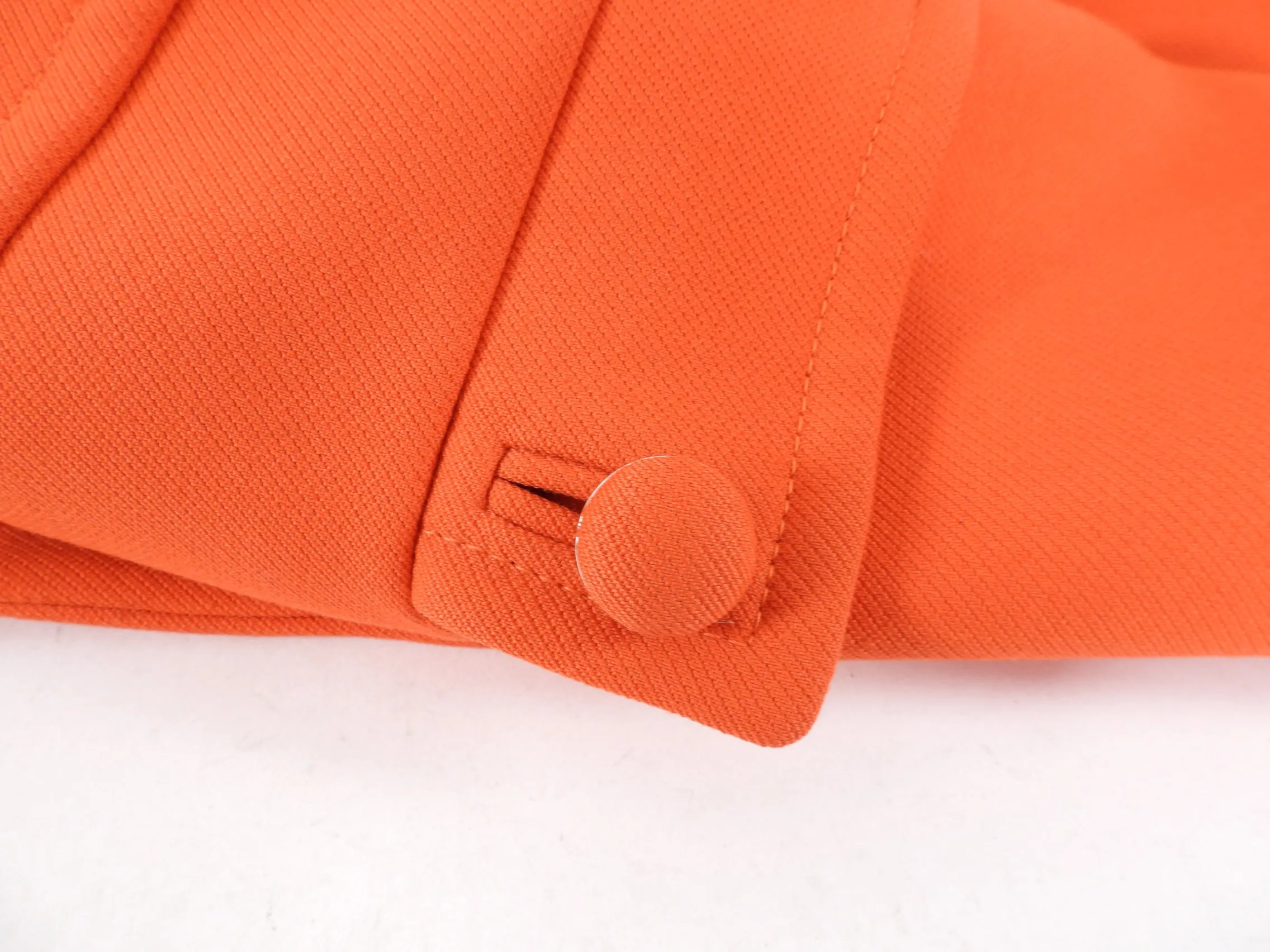 Prada Orange Wool Mod Coat - IT38 / USA 2