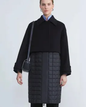 RECYCLED POLY QUILTED CONVERTIBLE OVERSIZED COAT