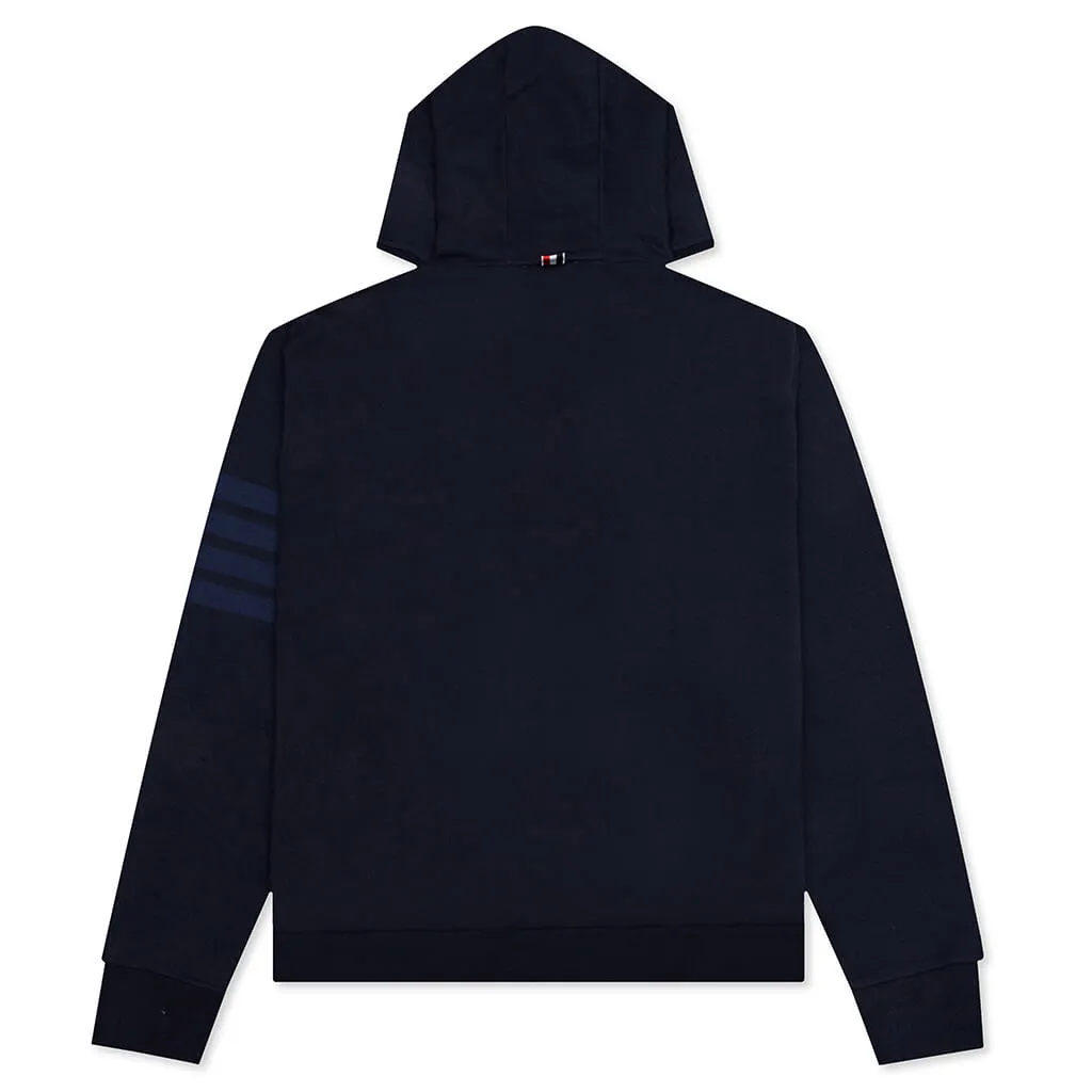 Relaxed Fit Zip Up Hoodie - Navy