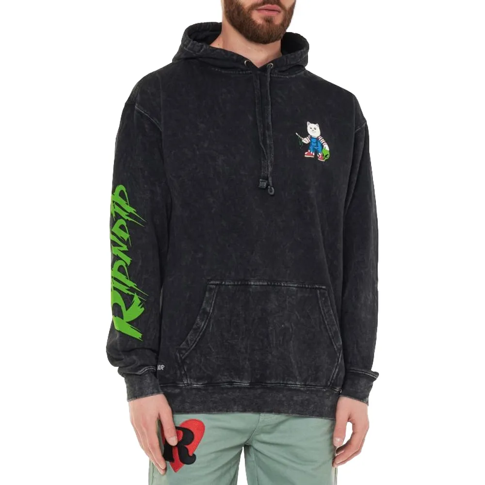 RIPNDIP CHILDS PLAY HOODIE-BLK MINERA WASH