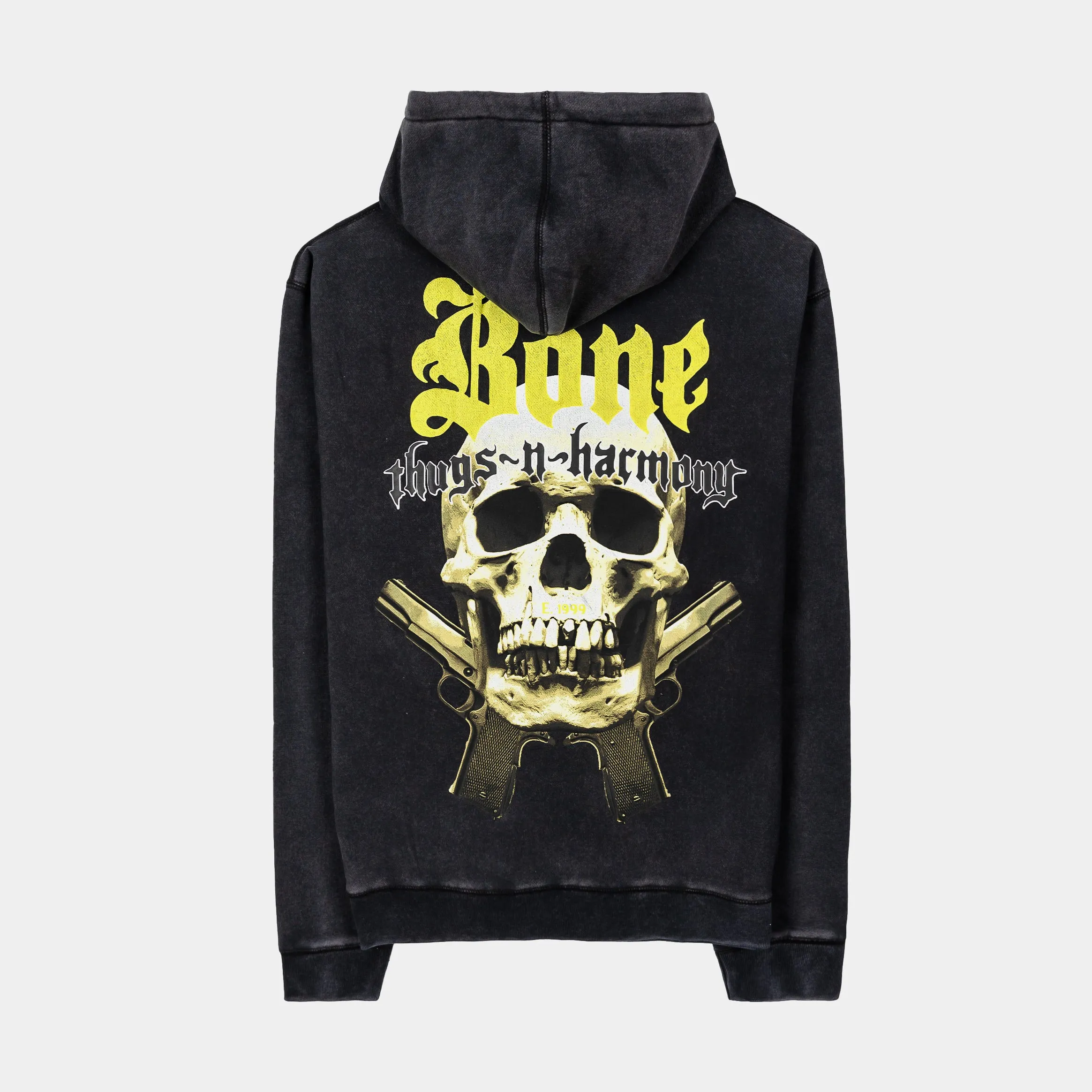 SP x Bone Thugs N Harmony Skull n Guns Pullover Mens Hoodie (Black/Volt)