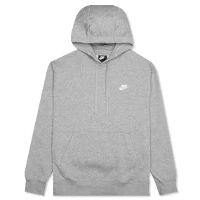 Sportswear Club Fleece Pullover Hoodie - Dark Grey Heather/Matte Silver