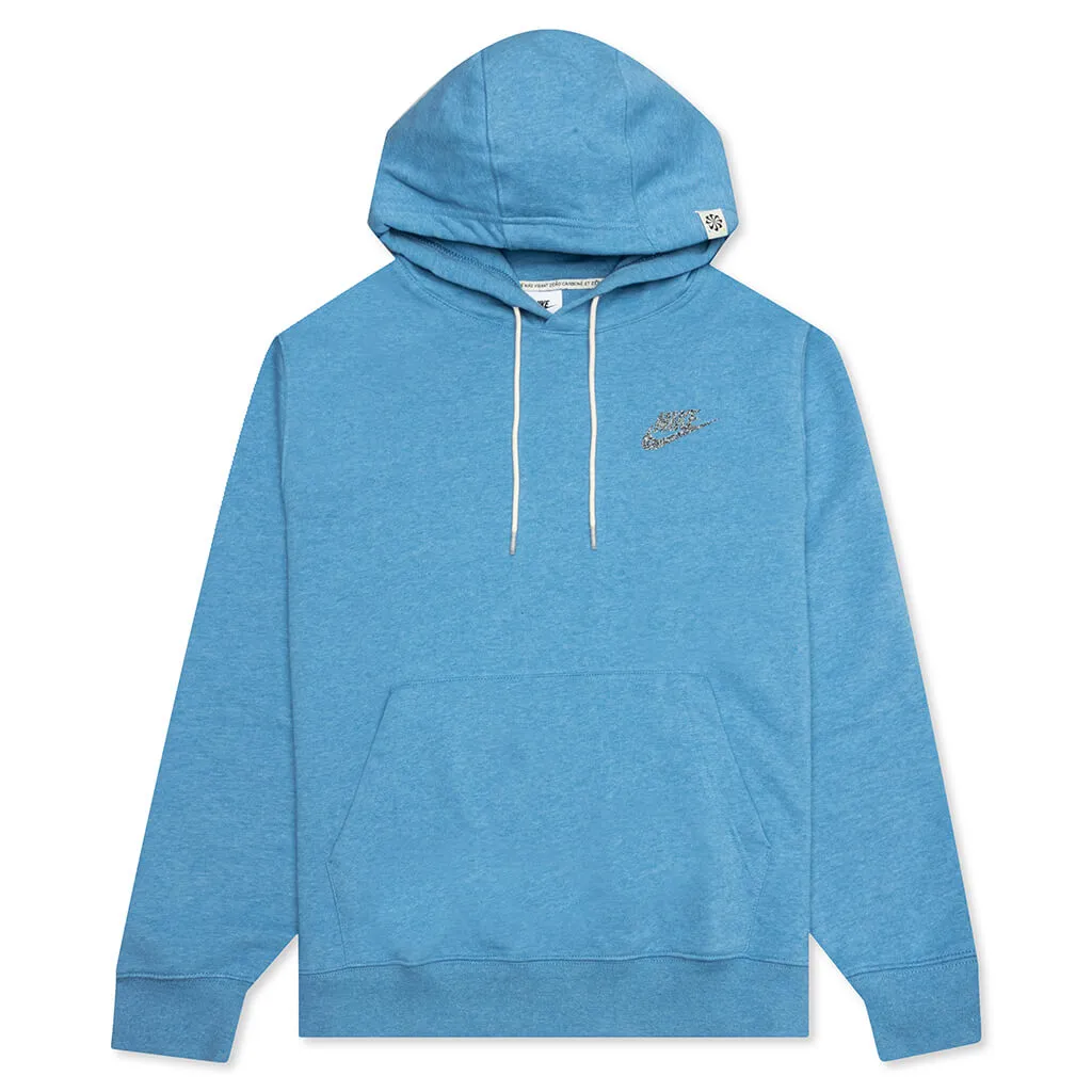 Sportswear Revival Fleece Pullover Hoodie - Dutch Blue/White