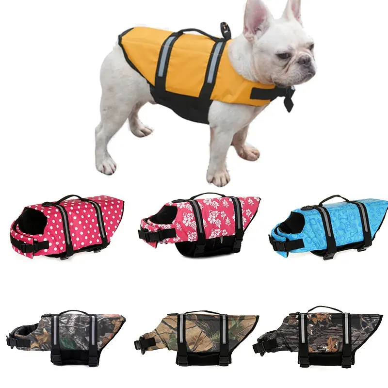 Summer Dog Fun & Safety: Adjustable Life Jacket & Swimwear, Reflective & Breathable, Great for Pool, Beach, & More!