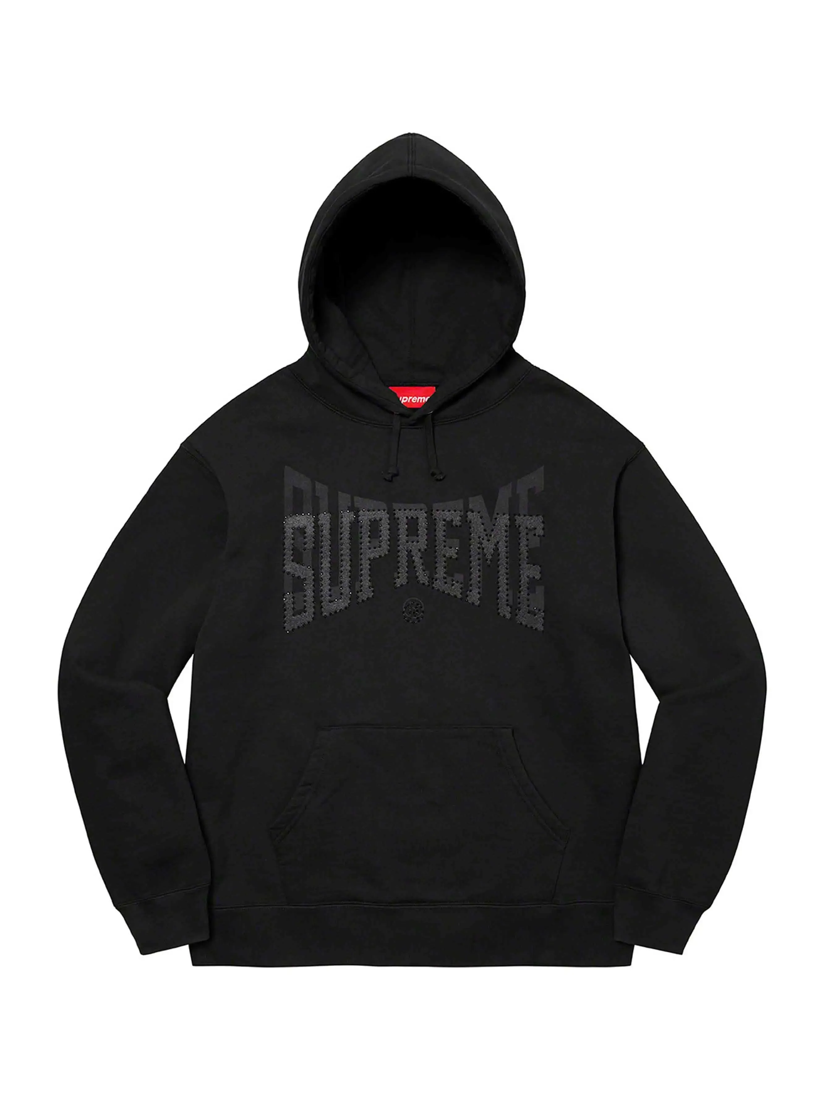 Supreme Rhinestone Shadow Hoodie Black (FW22)