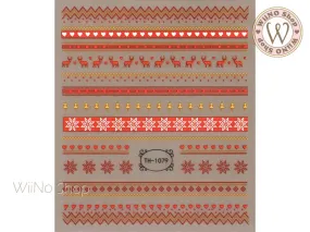 Sweater Pattern Adhesive Nail Art Sticker - 1 pc (TH-1079)