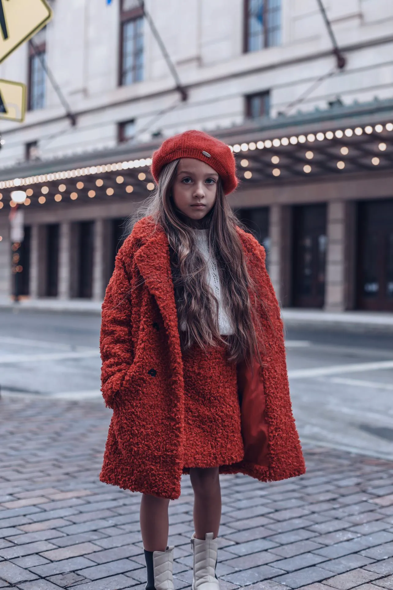 Teddy Coat red