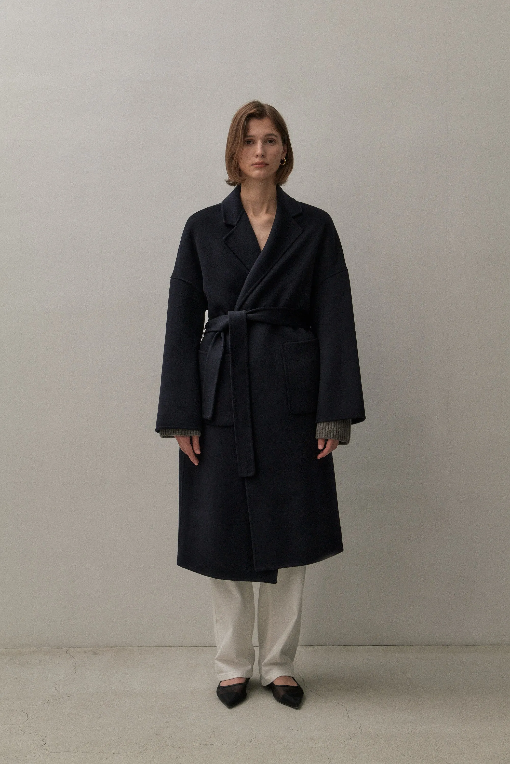 THE BOYFRIEND COAT - NAVY 90/10