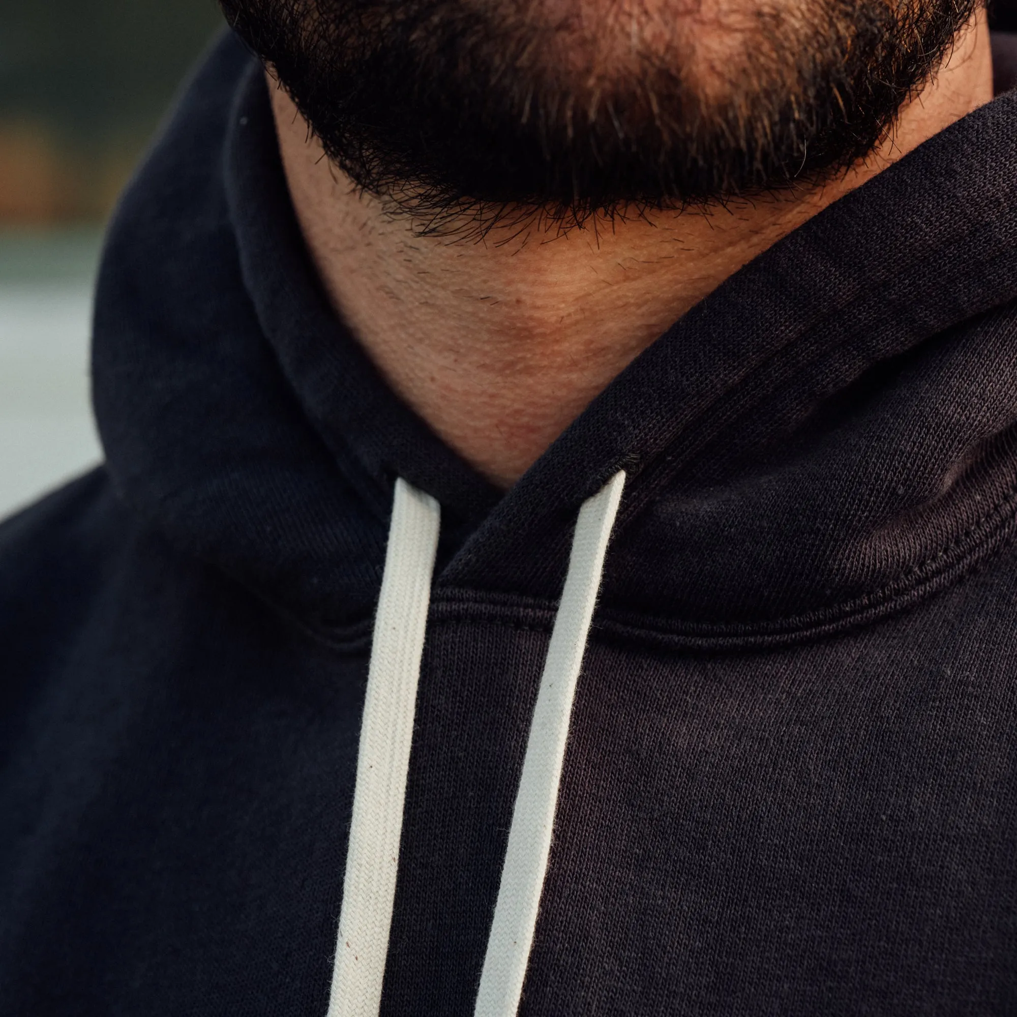 The Flat Head Sweatshirt Hoodie Brushed Lining Light Black