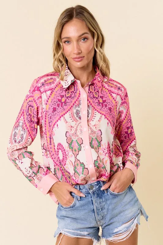 The Perfect Paisley Print Blouse