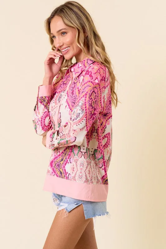 The Perfect Paisley Print Blouse