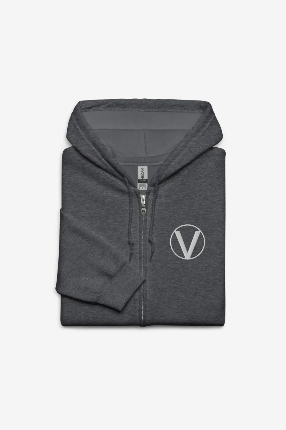 V Symbol Unisex zip hoodie - Embroidery