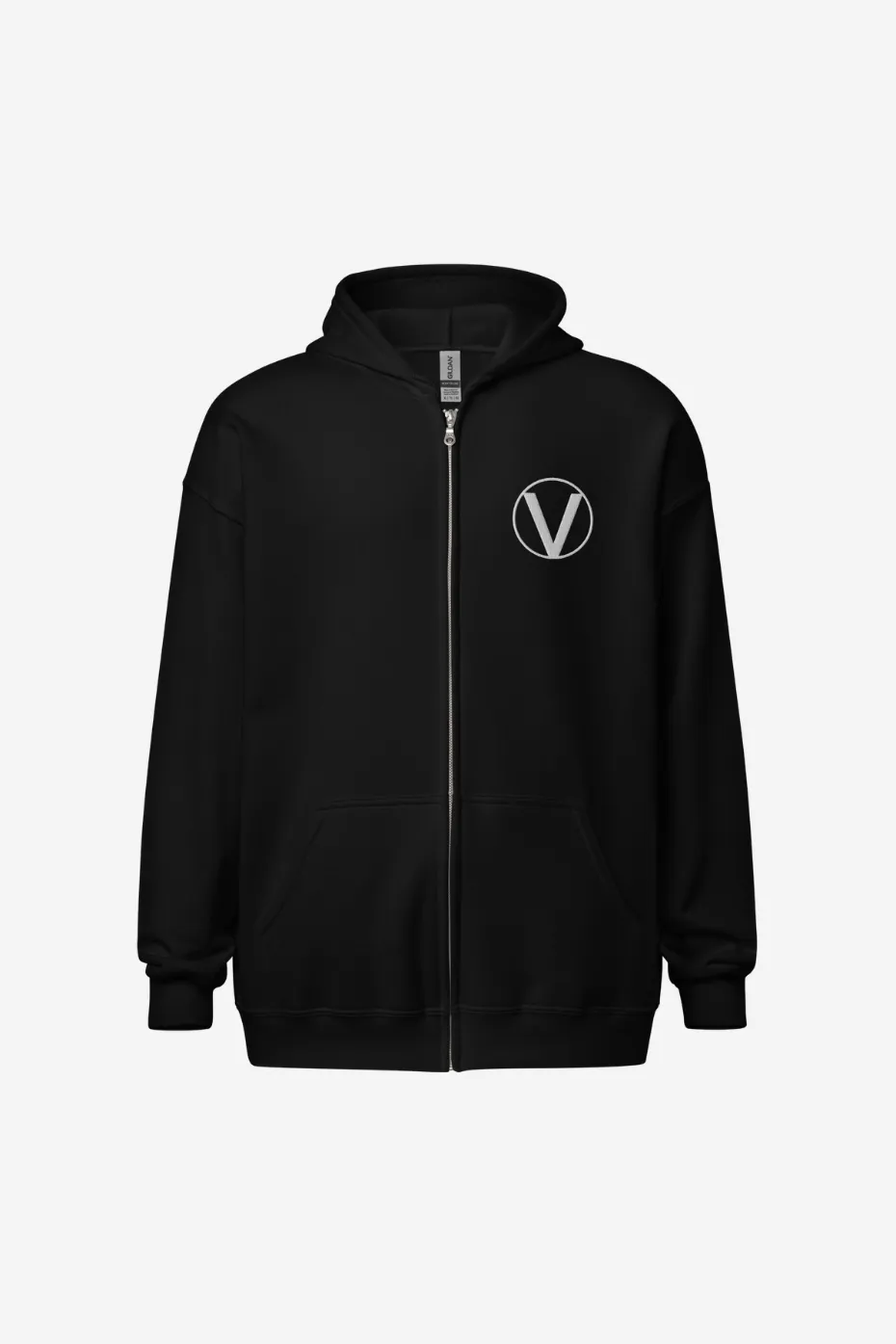 V Symbol Unisex zip hoodie - Embroidery