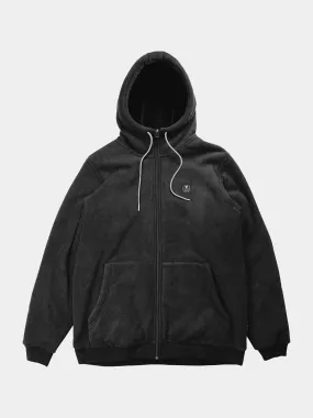 Vissla Eco-Zy Polar Fleece Zip Hood - Black