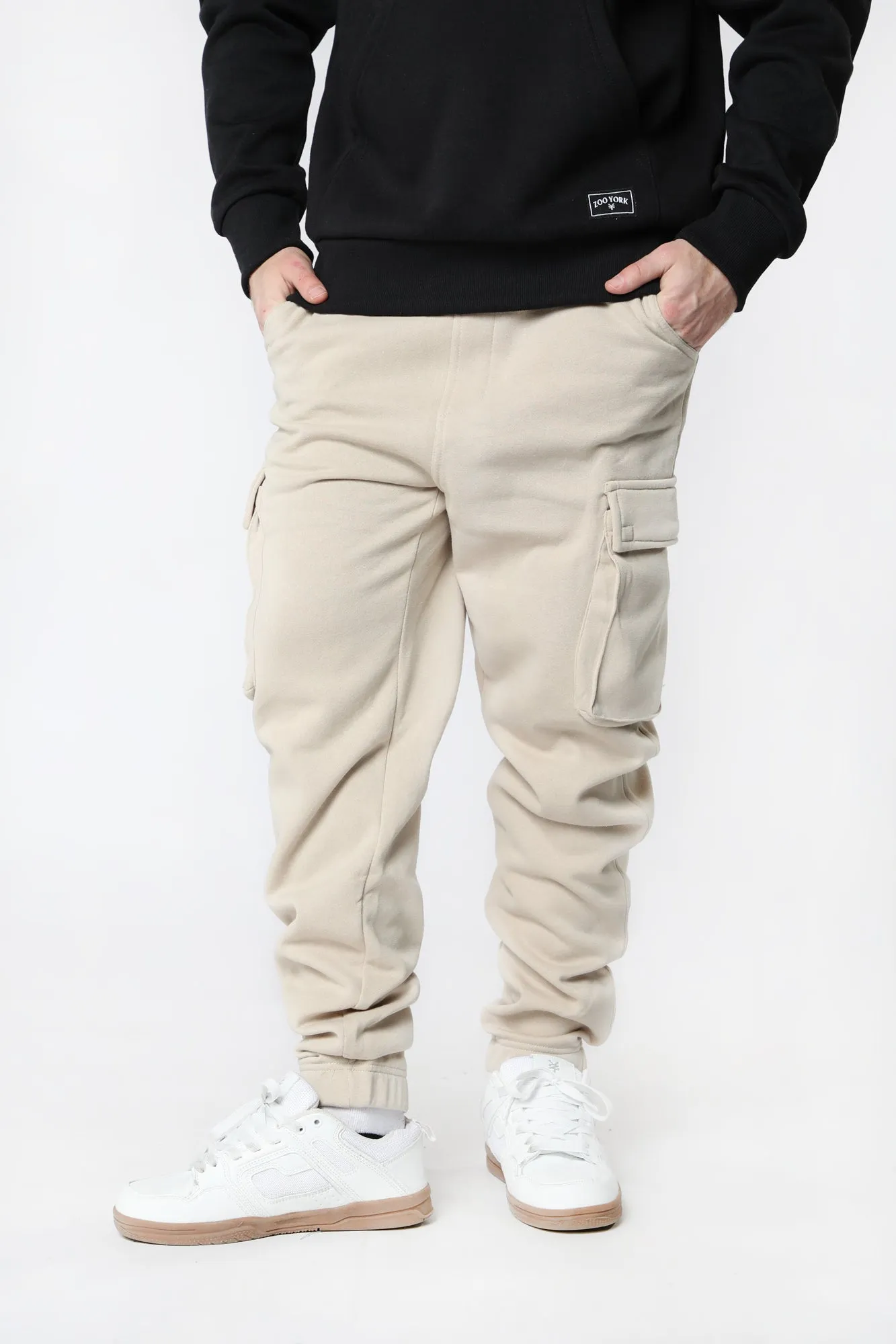 West49 Mens Fleece Cargo Jogger