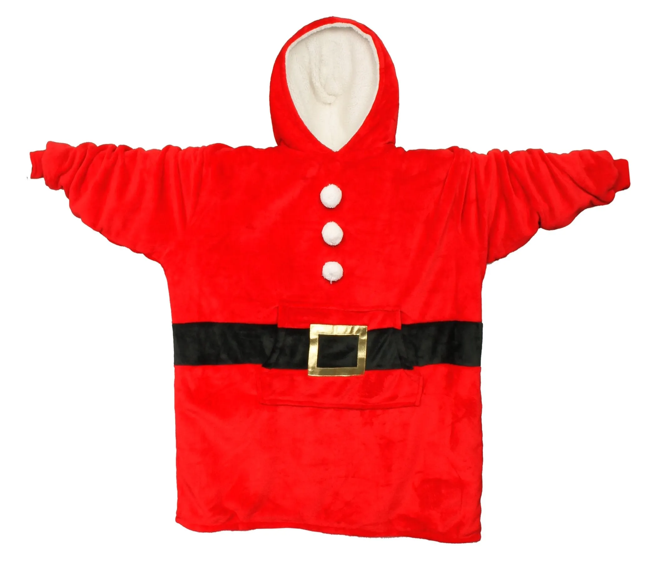 Xact Christmas/ Xmas Adults Hoodie Winter Wearable Blanket - Sherpa Fleece Lined Hood & Body