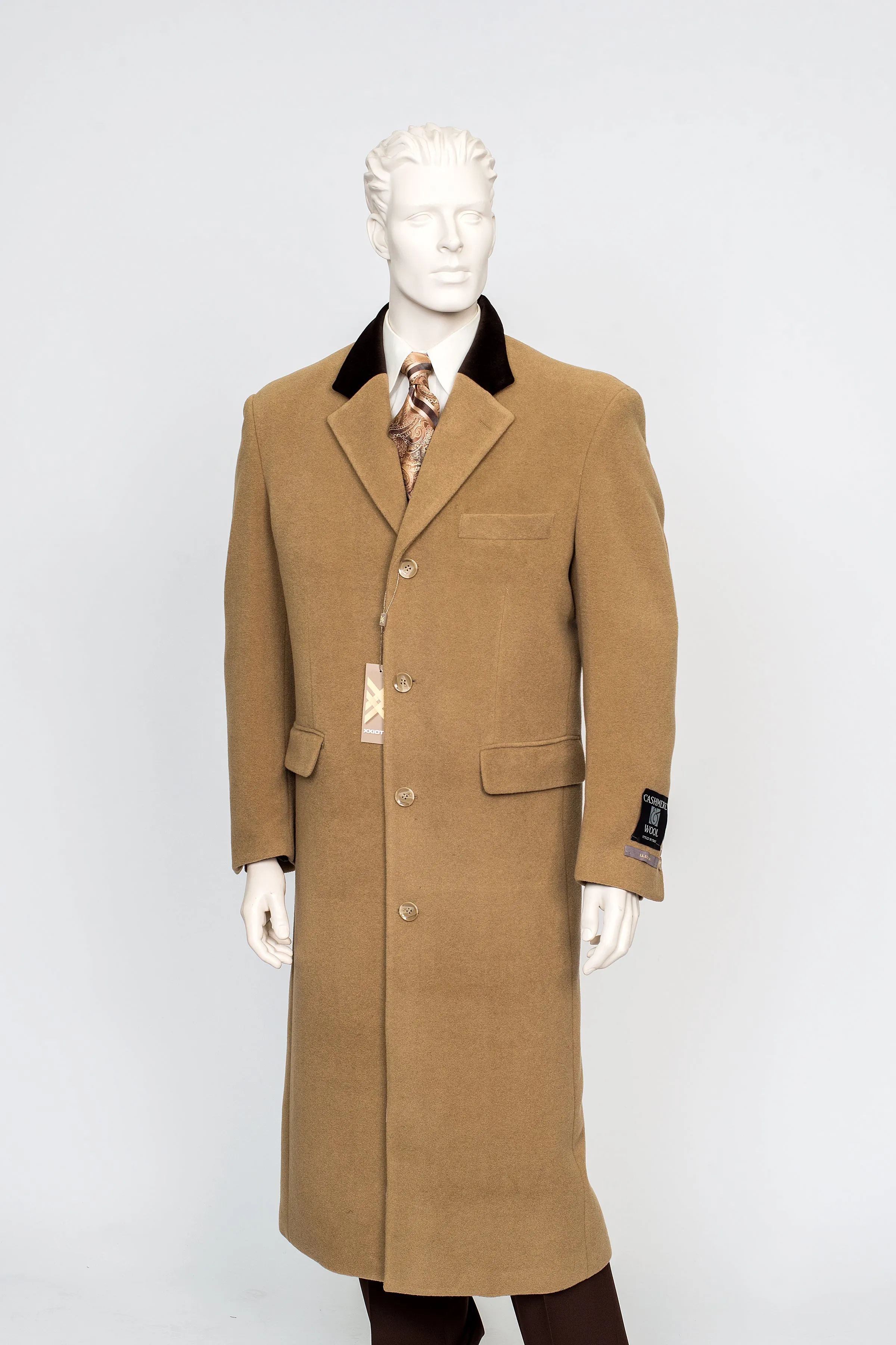 XXIOTTI Cashmere/Wool Overcoat Camel 77003